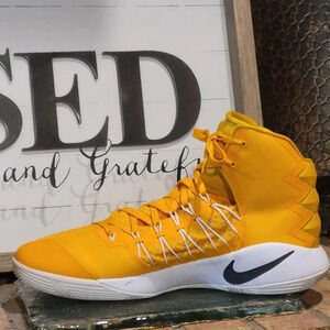 Nike Hyperdunk 2016 TB Yellow White Mens Sz 17 #856483 771